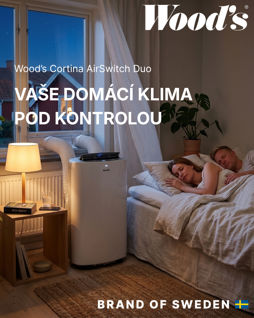 Mobilní klimatizace Woods Cortina 12K AirSwitch Smart Home Duo A+