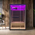 Sauna z kvalitního jedlového dřeva v elegantním designu zapadne do každého prostředí.