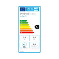 Energetický štítek mobilní klimatizace TROTEC PAC 2015 E s energetickou třídou A, chladícím výkonem 2,0 kW a hlučností 65 dB.