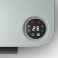 Detailní pohled na dotykový ovládací panel elektrického ohřívače s LED displejem.