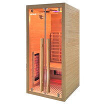 Sauna z kvalitního jedlového dřeva v elegantním designu zapadne do každého prostředí.