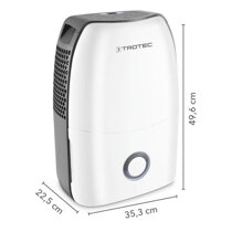 Rozměry odvlhčovače vzduchu Trotec TTK60 E
