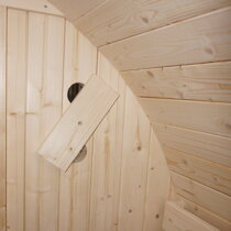 Vzduchové otvory v saune.