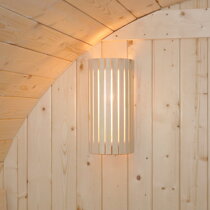 Světlo na stěně sauny.