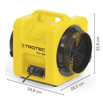 Rozměry ventilátoru Trotec TTV 1500