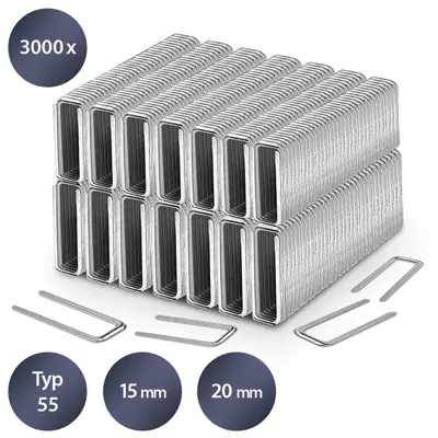 Sada sponek typu 55, délka 15-20 mm (3 000 kusů)