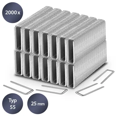 Sada sponek typu 55, délka 25 mm (2 000 kusů)