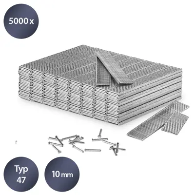 Sada hřebíků do sešívačky TROTEC typu 47, délka 10 mm (5 000 kusů)